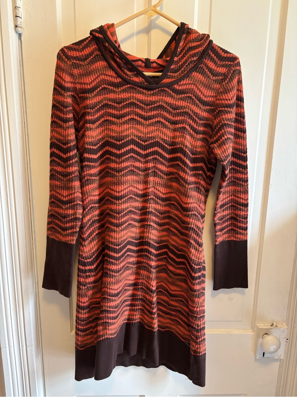 Prana Sweater Dress Size Medium Orange Brown